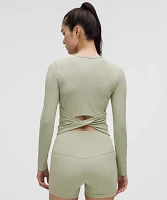 All It Takes Back-Twist Ribbed Long-Sleeve Shirt | Women's Long Sleeve Shirts