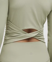 All It Takes Back-Twist Ribbed Long-Sleeve Shirt | Women's Long Sleeve Shirts