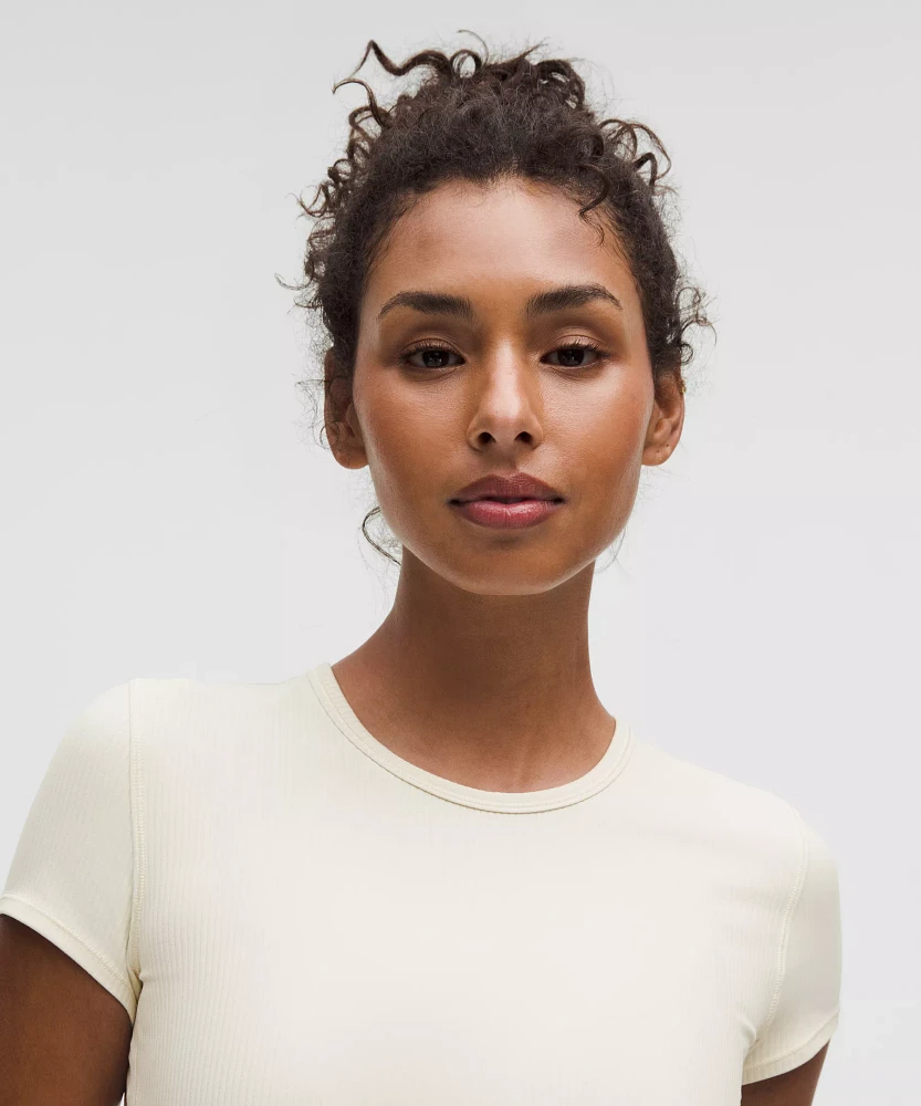 All It Takes Back-Twist Ribbed Short-Sleeve Shirt | Women's Short Sleeve Shirts & Tee's