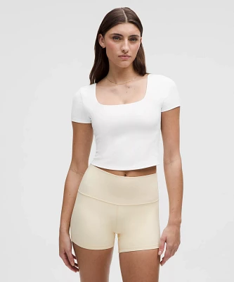 Wunder Under SmoothCover Square-Neck T-Shirt | Women's Short Sleeve Shirts & Tee's