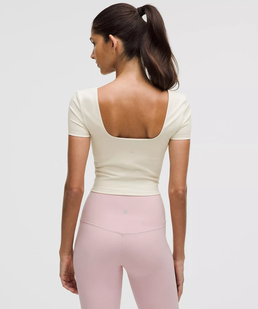 Wunder Under SmoothCover Square-Neck T-Shirt | Women's Short Sleeve Shirts & Tee's