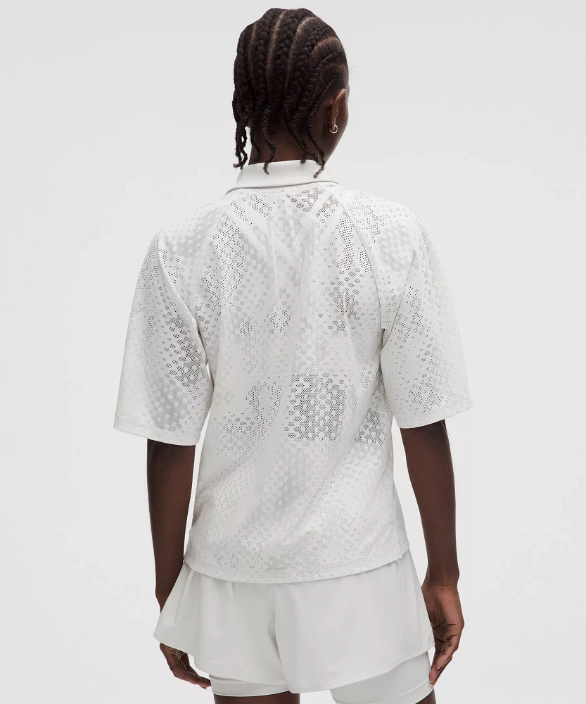 Women's Jacquard-Mesh Short-Sleeve Shirt *SLNSH Collection | Short Sleeve Shirts & Tee's