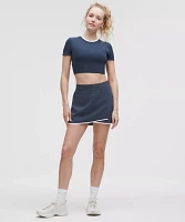 Tight-Fit Cropped Shelf-Bra T-Shirt *Medium Support, B/C Cup | Women's Short Sleeve Shirts & Tee's