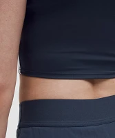 Tight-Fit Cropped Shelf-Bra T-Shirt *Medium Support, B/C Cup | Women's Short Sleeve Shirts & Tee's