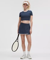 Tight-Fit Cropped Shelf-Bra T-Shirt *Medium Support, B/C Cup | Women's Short Sleeve Shirts & Tee's