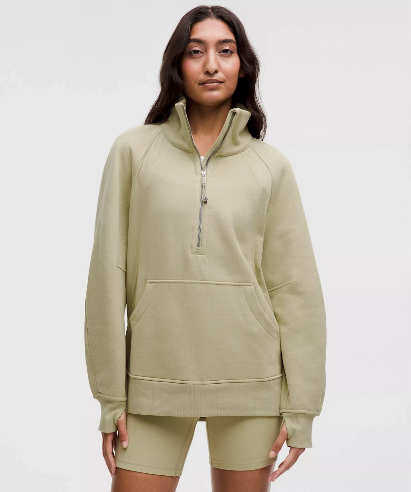 Scuba Oversized Funnel-Neck Half Zip *Long | Women's Hoodies & Sweatshirts