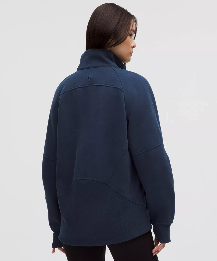 Scuba Oversized Funnel-Neck Half Zip *Long | Women's Hoodies & Sweatshirts