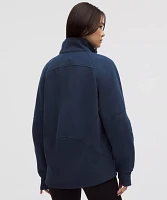 Scuba Oversized Funnel-Neck Half Zip *Long | Women's Hoodies & Sweatshirts