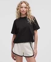 Cotton Jersey Stitch-Detail T-Shirt | Women's Short Sleeve Shirts & Tee's