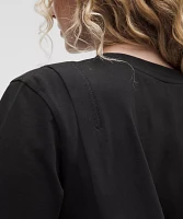Cotton Jersey Stitch-Detail T-Shirt | Women's Short Sleeve Shirts & Tee's