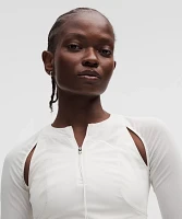 Mesh Cropped Long-Sleeve Shirt *SLNSH Collection | Women's Long Sleeve Shirts