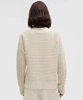 Cotton Crochet Pullover | Women's Sweaters