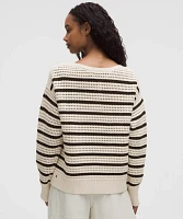 Cotton Crochet Pullover | Women's Sweaters