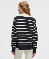 Cotton Crochet Pullover | Women's Sweaters