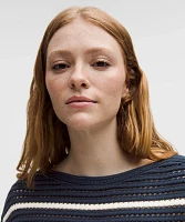 Cotton Crochet Pullover | Women's Sweaters