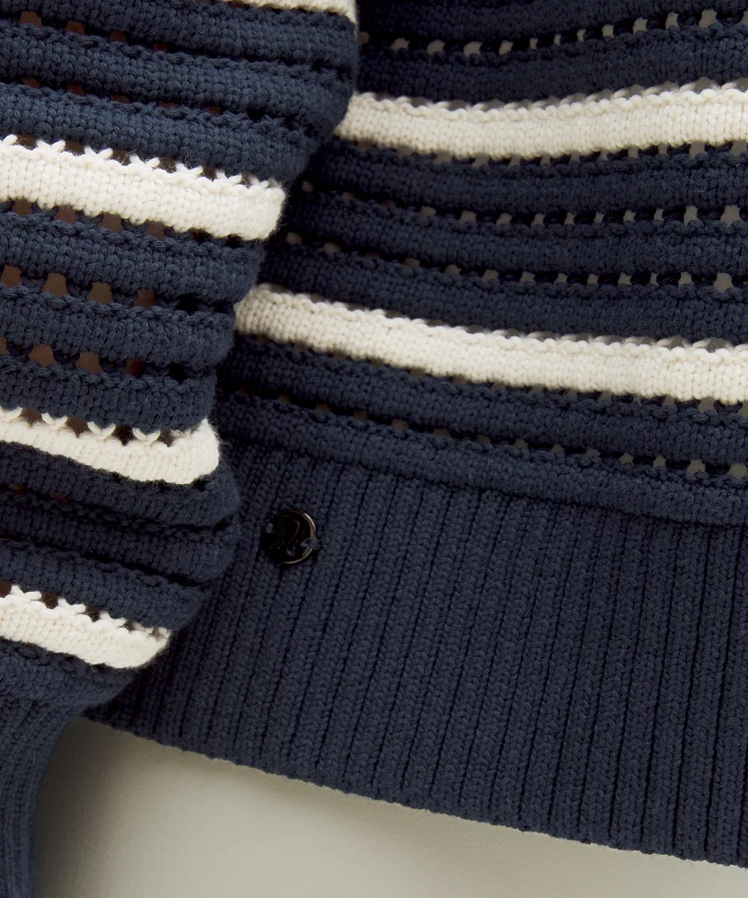 Cotton Crochet Pullover | Women's Sweaters