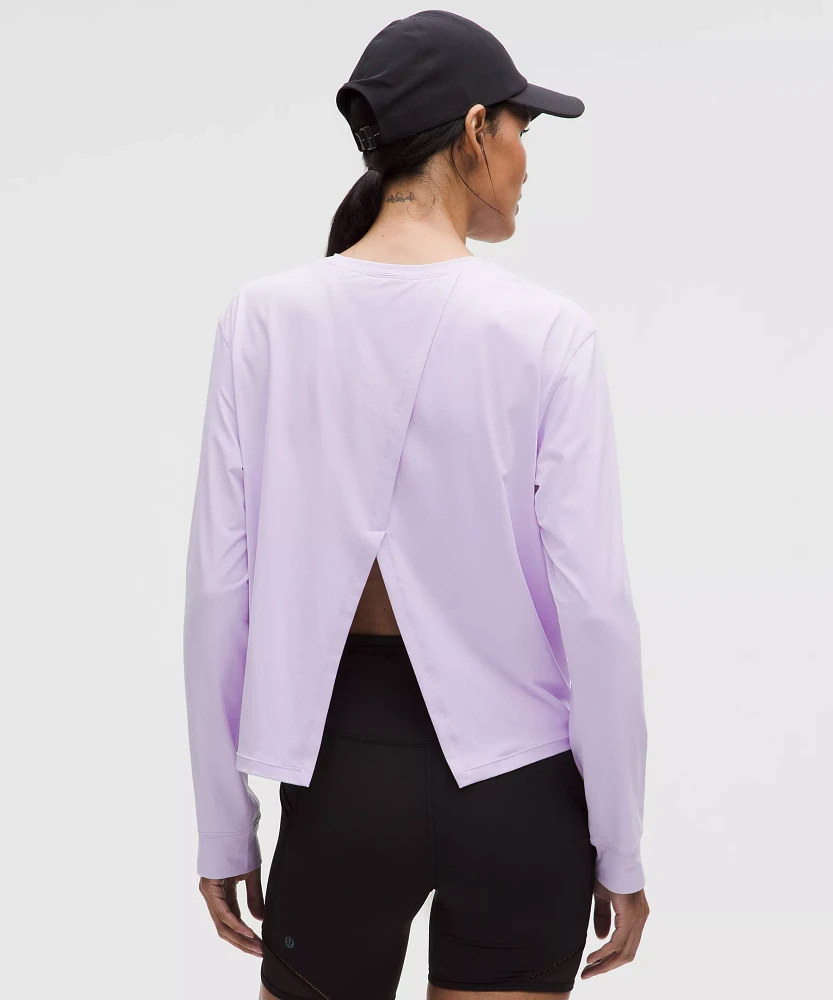Pace Crush Cross-Back UV-Protective Graphic Long-Sleeve Shirt | Women's Long Sleeve Shirts