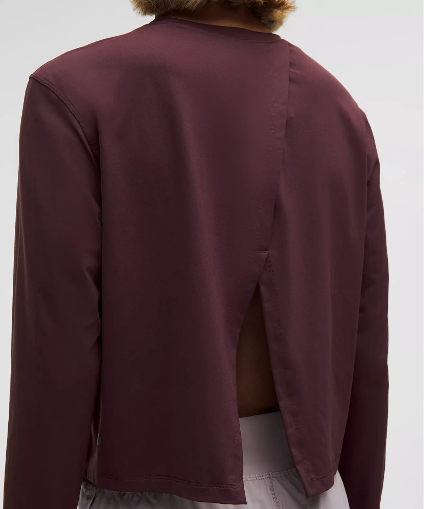 Pace Crush Cross-Back UV-Protective Graphic Long-Sleeve Shirt | Women's Long Sleeve Shirts