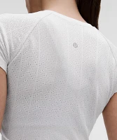 Swiftly Pointelle Cropped Short-Sleeve Shirt | Women's Short Sleeve Shirts & Tee's