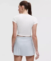 Swiftly Pointelle Cropped Short-Sleeve Shirt | Women's Short Sleeve Shirts & Tee's
