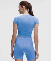 Swiftly Pointelle Cropped Short-Sleeve Shirt | Women's Short Sleeve Shirts & Tee's