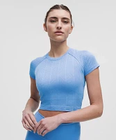 Swiftly Pointelle Cropped Short-Sleeve Shirt | Women's Short Sleeve Shirts & Tee's