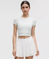 Swiftly Pointelle Cropped Short-Sleeve Shirt | Women's Short Sleeve Shirts & Tee's