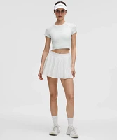 Swiftly Pointelle Cropped Short-Sleeve Shirt | Women's Short Sleeve Shirts & Tee's
