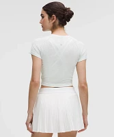 Swiftly Pointelle Cropped Short-Sleeve Shirt | Women's Short Sleeve Shirts & Tee's