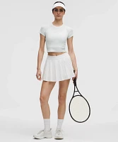 Swiftly Pointelle Cropped Short-Sleeve Shirt | Women's Short Sleeve Shirts & Tee's