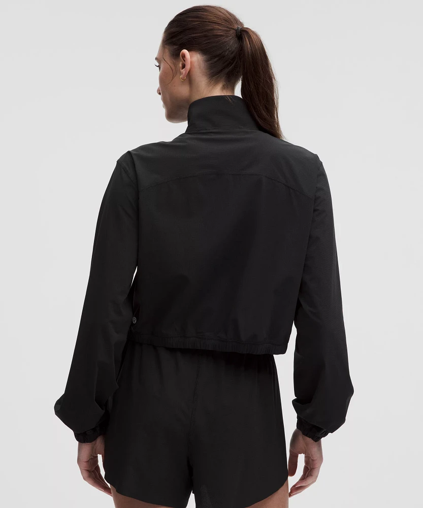 Mile Maker Run Crew Graphic Cinch-Hem Jacket | Women's Coats & Jackets