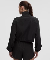 Mile Maker Run Crew Graphic Cinch-Hem Jacket | Women's Coats & Jackets