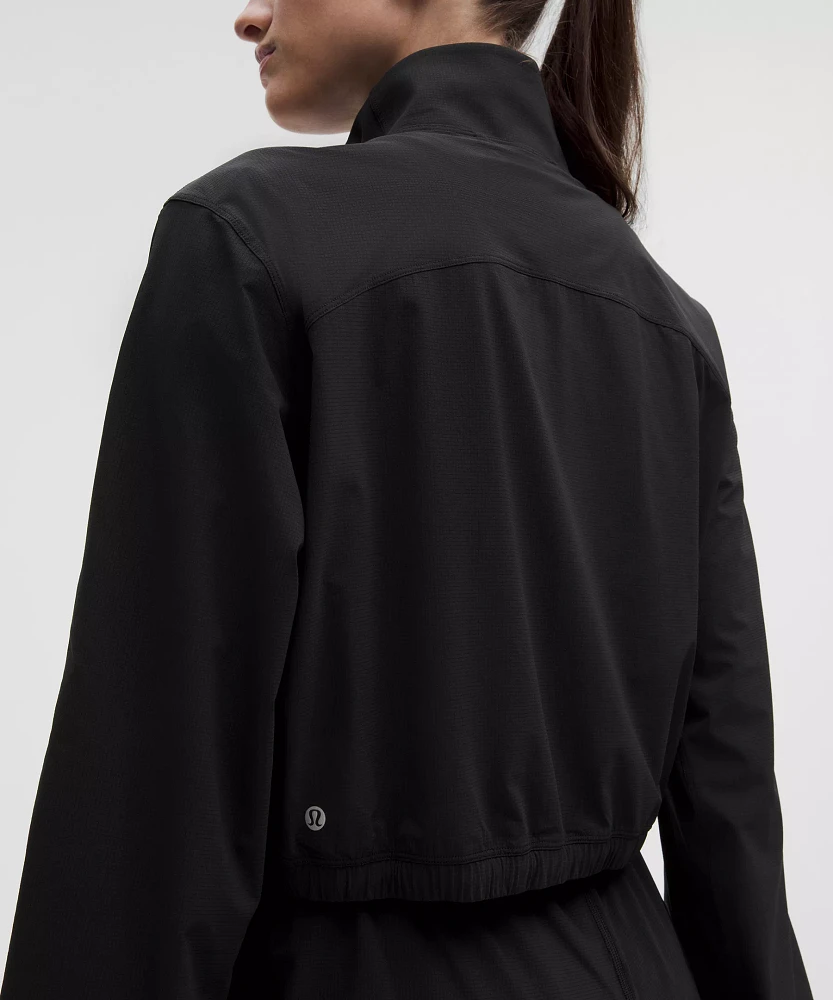 Mile Maker Run Crew Graphic Cinch-Hem Jacket | Women's Coats & Jackets