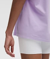 Cotton Jersey Oversized Stitch-Detail T-Shirt | Women's Short Sleeve Shirts & Tee's