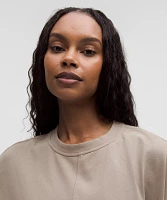 Cotton Jersey Oversized Stitch-Detail T-Shirt | Women's Short Sleeve Shirts & Tee's