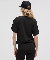 Organic Cotton Ruched-Sides T-Shirt | Women's Short Sleeve Shirts & Tee's