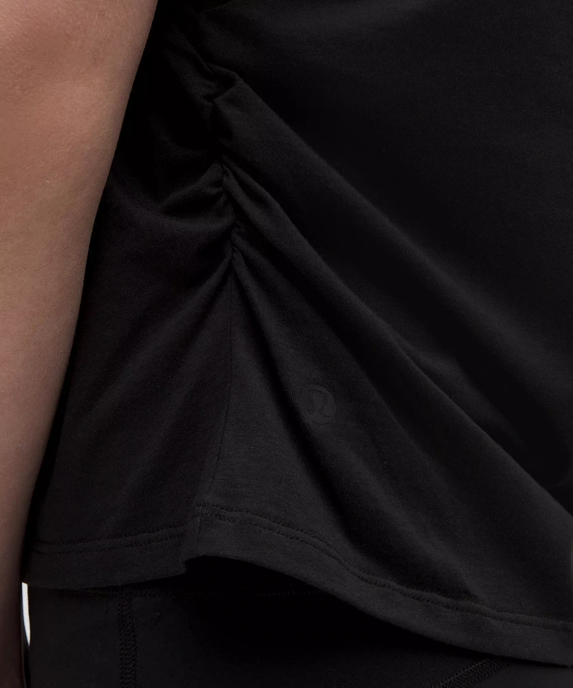 Organic Cotton Ruched-Sides T-Shirt | Women's Short Sleeve Shirts & Tee's