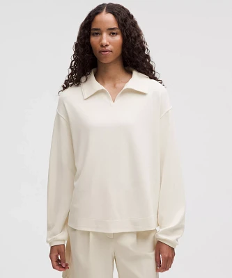 Softstreme Pique Oversized Long-Sleeve Polo Shirt | Women's Shirts