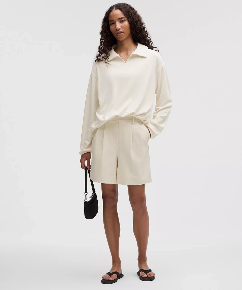Softstreme Pique Oversized Long-Sleeve Polo Shirt | Women's Shirts
