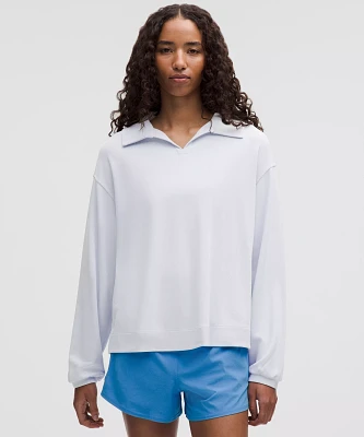 Softstreme Pique Oversized Long-Sleeve Polo Shirt | Women's Shirts