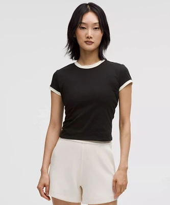 Organic Cotton Ringer Baby Tee | Women's Short Sleeve Shirts & Tee's