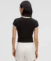 Organic Cotton Ringer Baby Tee | Women's Short Sleeve Shirts & Tee's