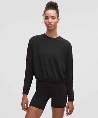 Jersey Training Elastic-Hem Long-Sleeve Shirt | Women's Long Sleeve Shirts