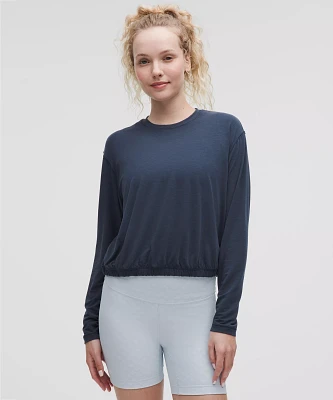 Jersey Training Elastic-Hem Long-Sleeve Shirt | Women's Long Sleeve Shirts