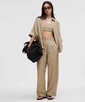 LuluLinen Relaxed Button-Up | Women's Short Sleeve Shirts & Tee's