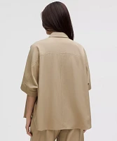 LuluLinen Relaxed Button-Up | Women's Short Sleeve Shirts & Tee's