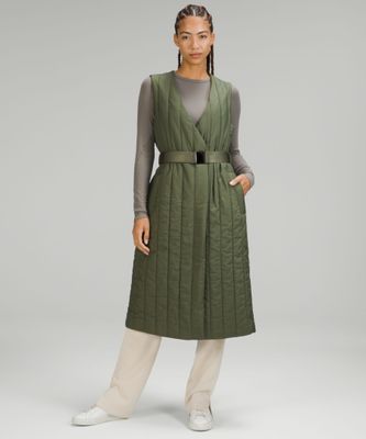 Belted Long Insulated Vest | Women's Coats & Jackets