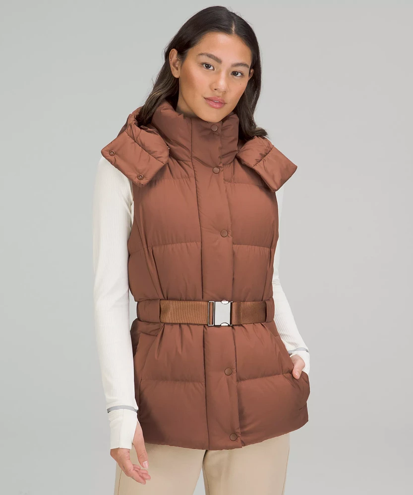 Wunder Puff Belted Waist 600-Down-Fill Vest | Women's Coats & Jackets