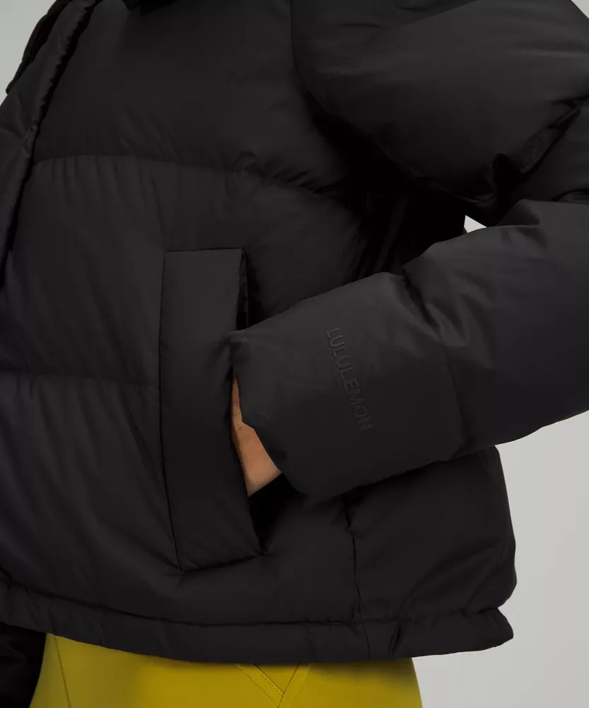 Black Wunder Puff hooded down jacket, lululemon