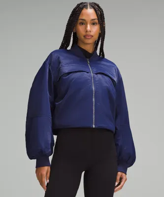 Insulated Ruched Bomber Jacket | Women's Coats & Jackets